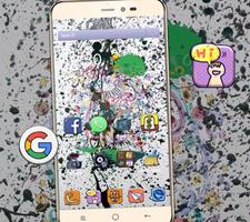 Cool graffiti style cell phone theme постер