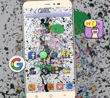 Cool graffiti style cell phone theme पोस्टर