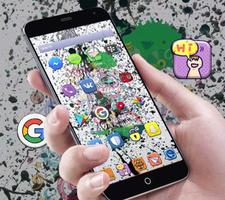 Cool graffiti style cell phone theme скриншот 2