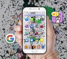 Cool graffiti style cell phone theme скриншот 3