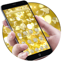 Glittering diamonds golden icons noble butterflies APK