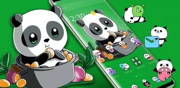 Cute Anime Green Panda Theme
