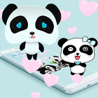 Blauw liefde panda live wallpaper-icoon