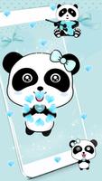 Azul amor panda  live wallpaper captura de pantalla 1