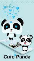 Bleu amour Panda Fond d'écran animé Affiche