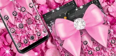 Pink Glitter Diamond Bowknot Theme