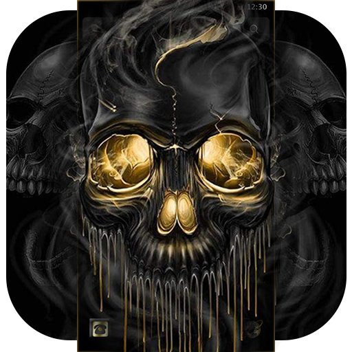 Gold Schwarz Horrific Skull Theme