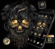 Gold Black Horrific Skull Theme screenshot 3