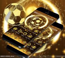 Golden Glitter Football Cup Theme Ekran Görüntüsü 1
