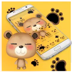 Yellow Vinny Bear Cute Theme アプリダウンロード