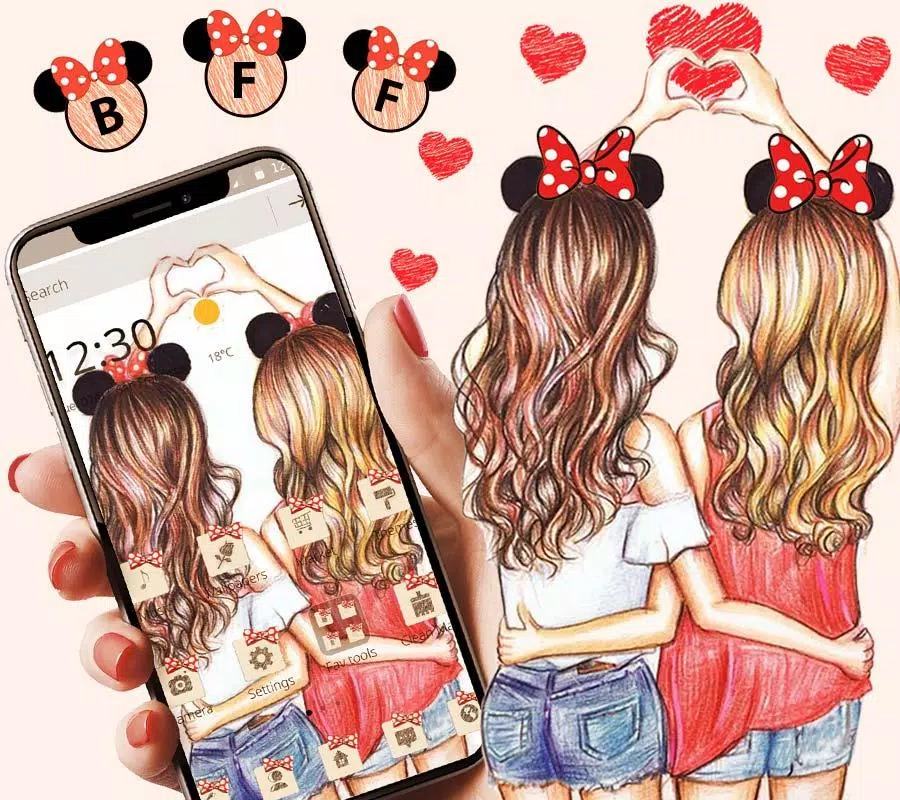Cartoon Loving Girl Friends Theme APK for Android Download Cartoon Loving Girl Friends Theme APK for Android Download