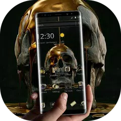 Liquid Gold Black Skull Business Theme APK Herunterladen