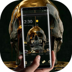 Liquid Gold Black Skull Business Theme أيقونة