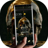 Liquid Gold Black Skull Business Theme icono
