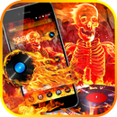 Flaming Skull DJ Theme APK