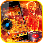 Flaming Skull DJ Theme icône