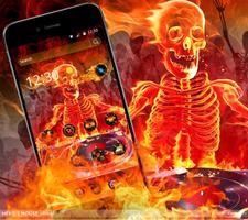 Flaming Skull DJ Theme capture d'écran 1