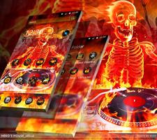 Flaming Skull DJ Theme capture d'écran 3