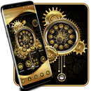 Gold Black Luxury Clock Theme⌚ APK