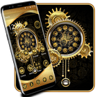 Gold Black Luxury Clock Theme⌚ icon