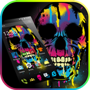 Fancy Colorful Graffiti Skull Theme APK