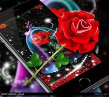 Red Rose Bloom Petri Dish Theme capture d'écran 1