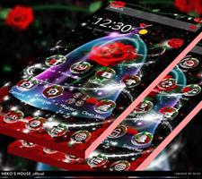 Red Rose Bloom Petri Dish Theme capture d'écran 2