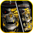 Luxury Golden Metal Skull Theme icon