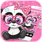 Pink Baby Panda Theme icône