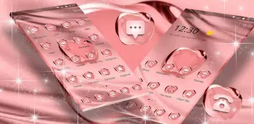 Rose Gold Color Crystal Apple Theme