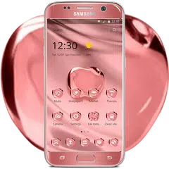 Rose Gold Color Crystal Apple Theme APK download