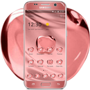 Rose Gold Color Crystal Apple Theme APK