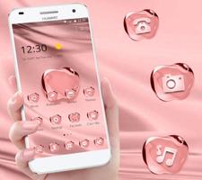 Rose Gold Color Crystal Apple Theme 스크린샷 3