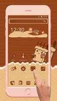 Cute Brown Chocolate Theme โปสเตอร์
