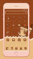 Cute Brown Chocolate Theme ภาพหน้าจอ 1