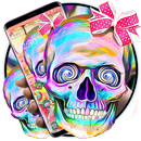 Pink Colorful Bowknot Skull Theme APK