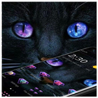 Dark Black Magic Kitty Theme آئیکن