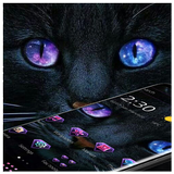 Dark Black Magic Kitty Theme icône