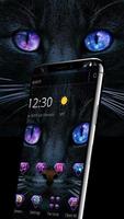 Dark Black Magic Kitty Theme پوسٹر