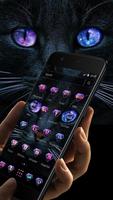 Dark Black Magic Kitty Theme ảnh chụp màn hình 2
