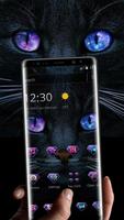 Dark Black Magic Kitty Theme ảnh chụp màn hình 3