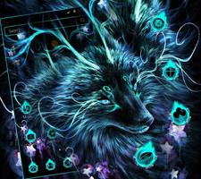 Blue Magic Supernatural Neon Wolf Theme скриншот 1