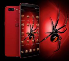 Red Poisonous Spider Theme imagem de tela 1
