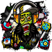 ”Rock Skull Graffiti Theme