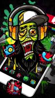 Rock Skull Graffiti Theme اسکرین شاٹ 1