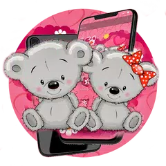 Pink Teddy Bear Lover Theme APK download