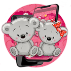 Pink Teddy Bear Lover Theme biểu tượng