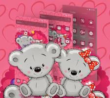 Pink Teddy Bear Lover Theme ảnh chụp màn hình 2