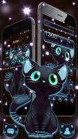 Blue Neon Glow Kitty Theme स्क्रीनशॉट 2