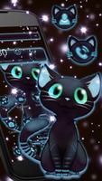 Blue Neon Glow Kitty Theme स्क्रीनशॉट 3